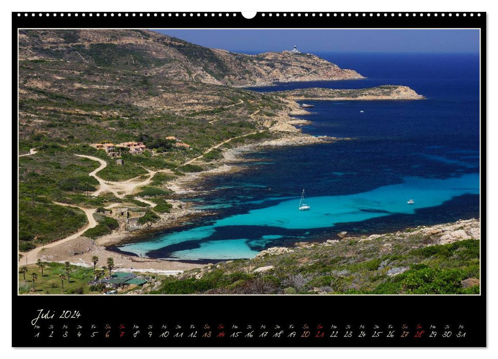 Corse - île de beauté brute (Calvendo Premium Wall Calendar 2024) 