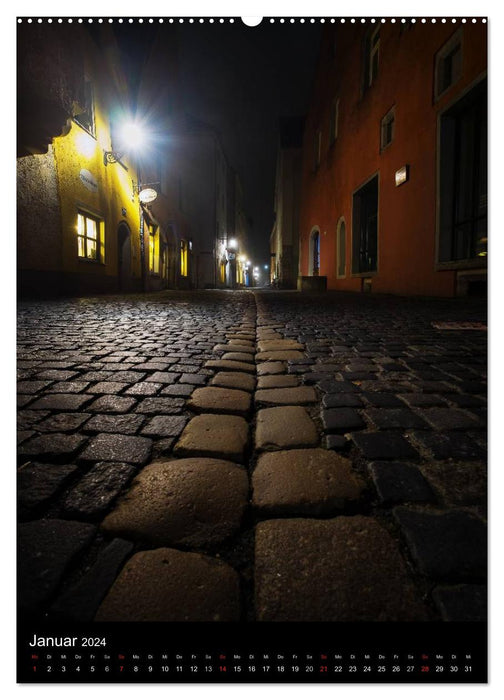 Old Town Lanes Regensburg (CALVENDO Wall Calendar 2024) 