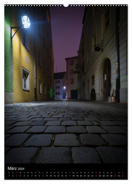 Old Town Lanes Regensburg (CALVENDO Wall Calendar 2024) 