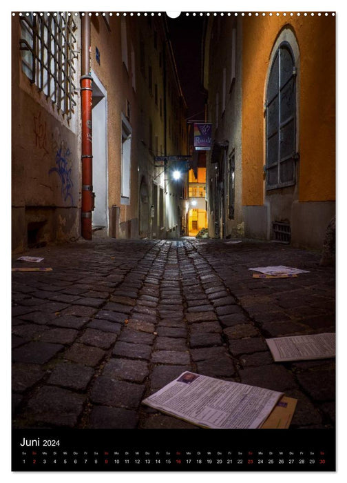 Old Town Lanes Regensburg (CALVENDO Wall Calendar 2024) 