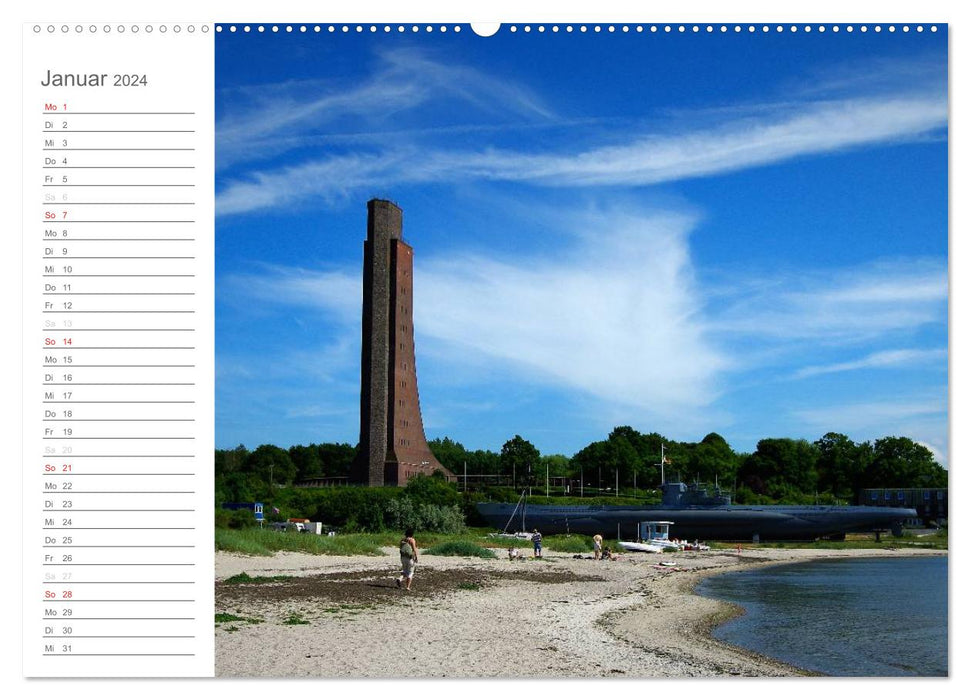 Laboe - Mer Baltique - Été (Calvendo Premium Wall Calendar 2024) 