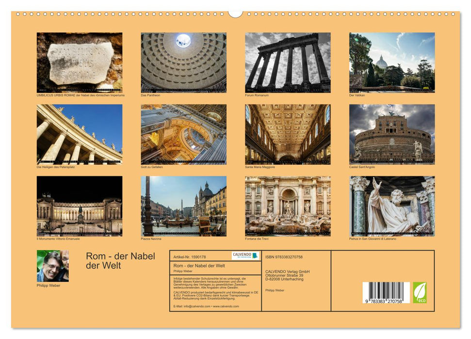 Rome - le nombril du monde (Calendrier mural CALVENDO Premium 2024) 