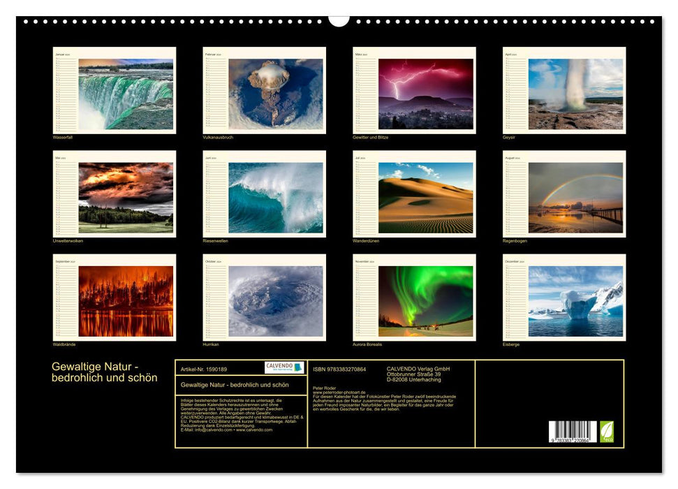 Powerful nature - threatening and beautiful (CALVENDO wall calendar 2024) 