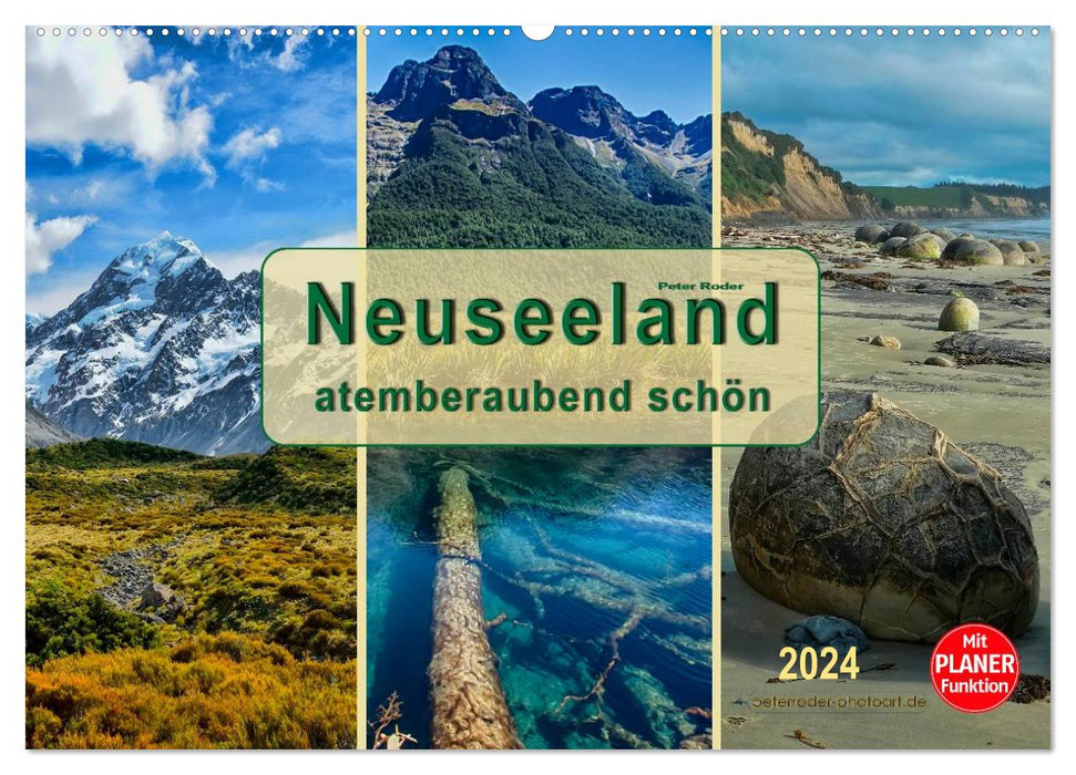 Nouvelle-Zélande - d'une beauté à couper le souffle (calendrier mural CALVENDO 2024) 