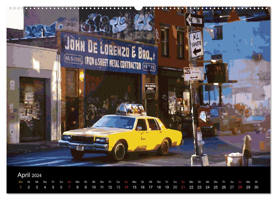 Cabs classiques de New York (calendrier mural CALVENDO Premium 2024) 