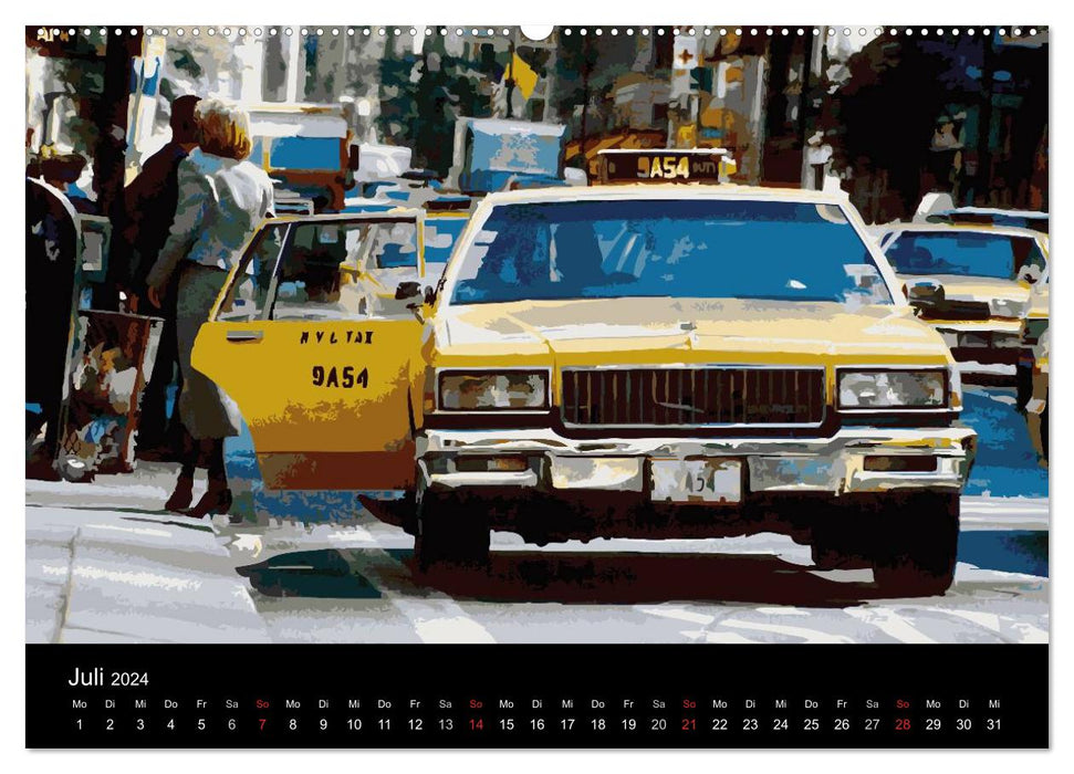 New York Classic Cabs (CALVENDO Premium Wall Calendar 2024) 
