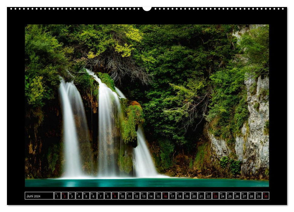 Plitvicer Seen - Europas erster Nationalpark (CALVENDO Premium Wandkalender 2024)