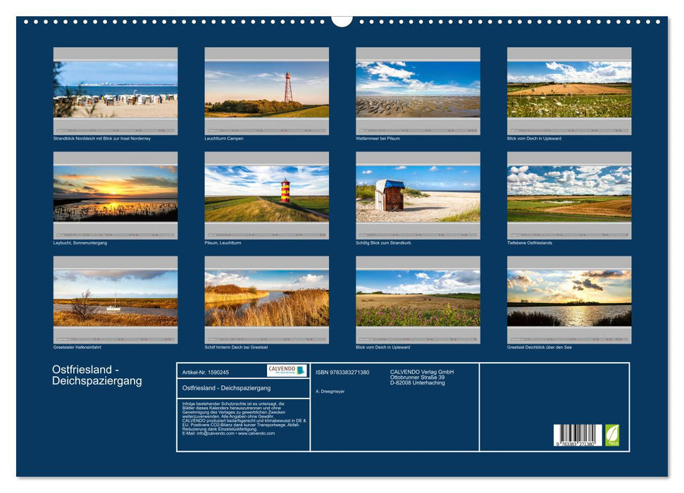 East Frisia - dike walk (CALVENDO wall calendar 2024) 