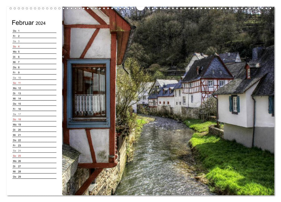 Les plus beaux endroits de l'Eifel (calendrier mural CALVENDO 2024) 