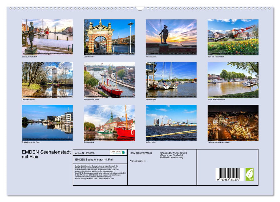 EMDEN seaport city with flair (CALVENDO Premium Wall Calendar 2024) 