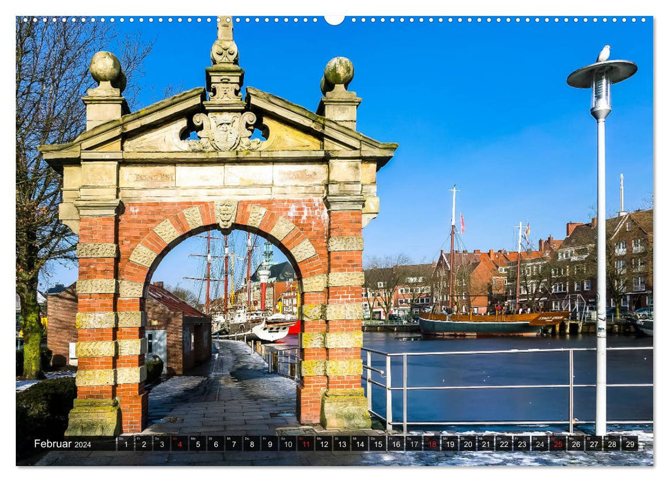 EMDEN Seehafenstadt mit Flair (CALVENDO Premium Wandkalender 2024)