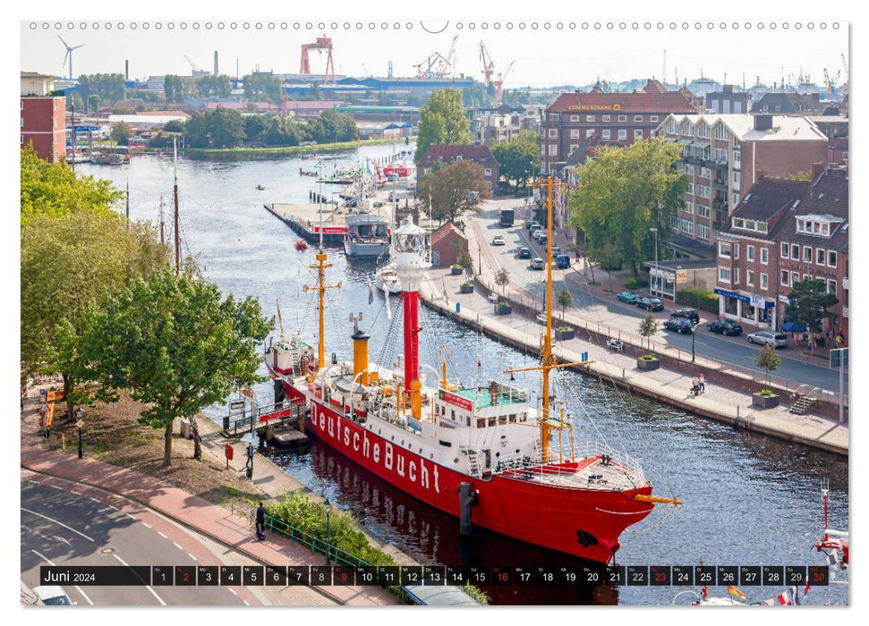 EMDEN Seehafenstadt mit Flair (CALVENDO Premium Wandkalender 2024)