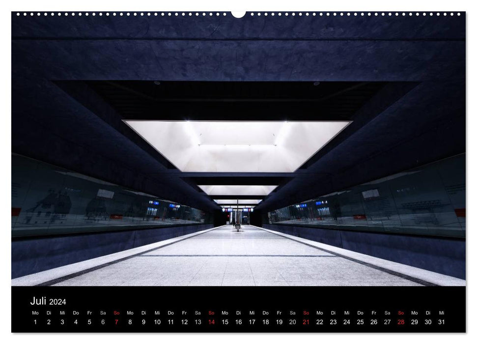 MetroMUC, stations in Munich's underground (CALVENDO Premium Wall Calendar 2024) 