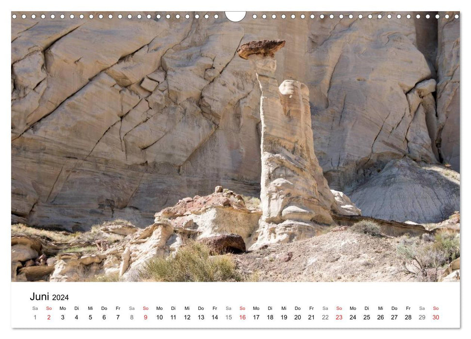 Rochers et pierres aux couleurs et formes fantastiques (calendrier mural CALVENDO 2024) 