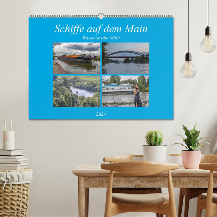 Ships on the Main - Main waterway (CALVENDO wall calendar 2024) 