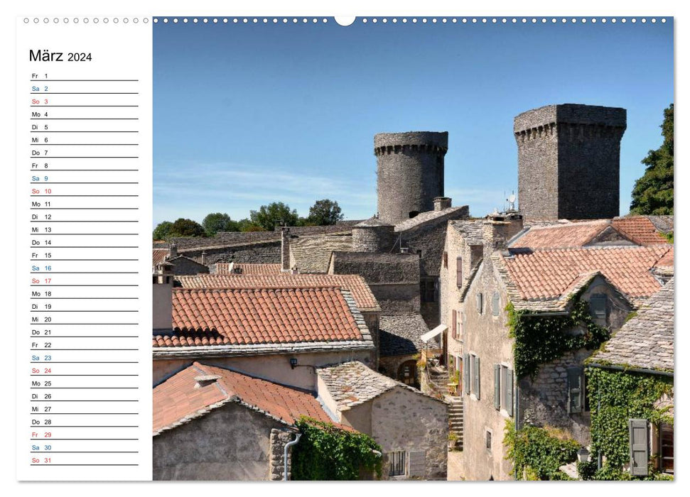 La Couvertoirade - the fortress of the Knights Templar (CALVENDO Premium Wall Calendar 2024) 