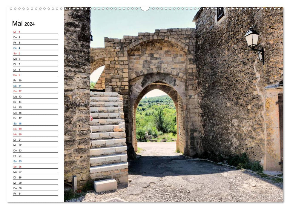 La Couvertoirade - the fortress of the Knights Templar (CALVENDO Premium Wall Calendar 2024) 