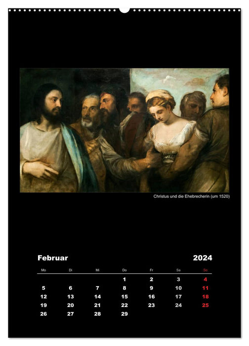 Tiziano Vecellio – Titien (Calvendo Premium Calendrier mural 2024) 
