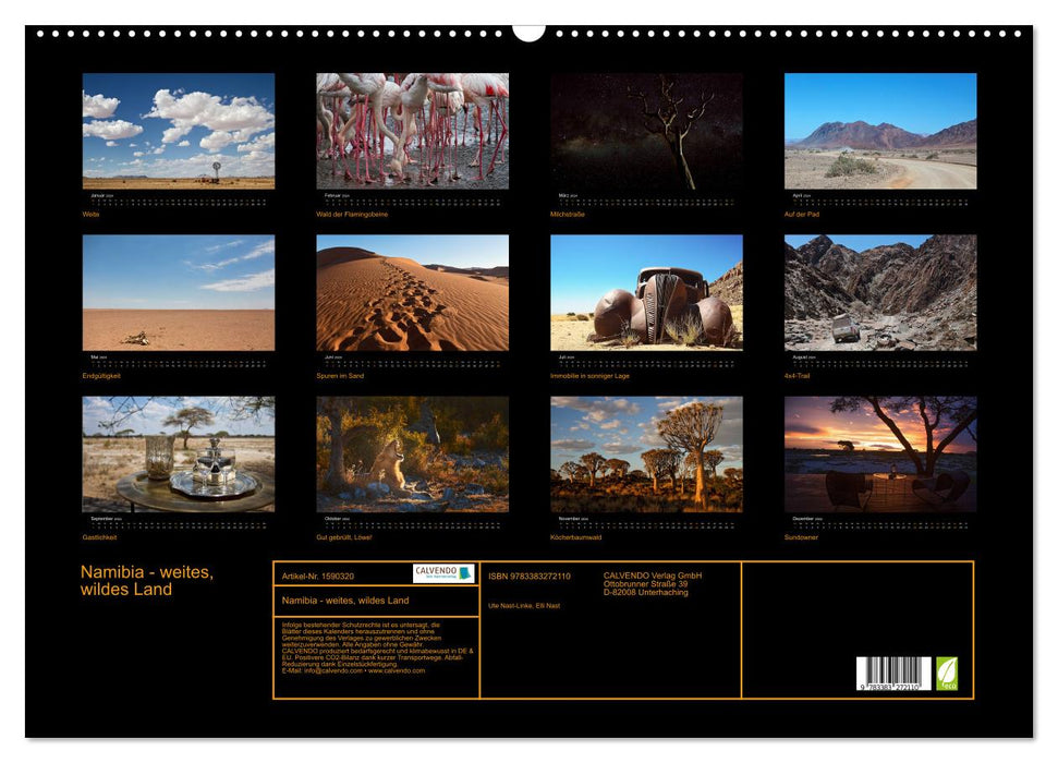 Namibia - vast, wild land (CALVENDO wall calendar 2024) 