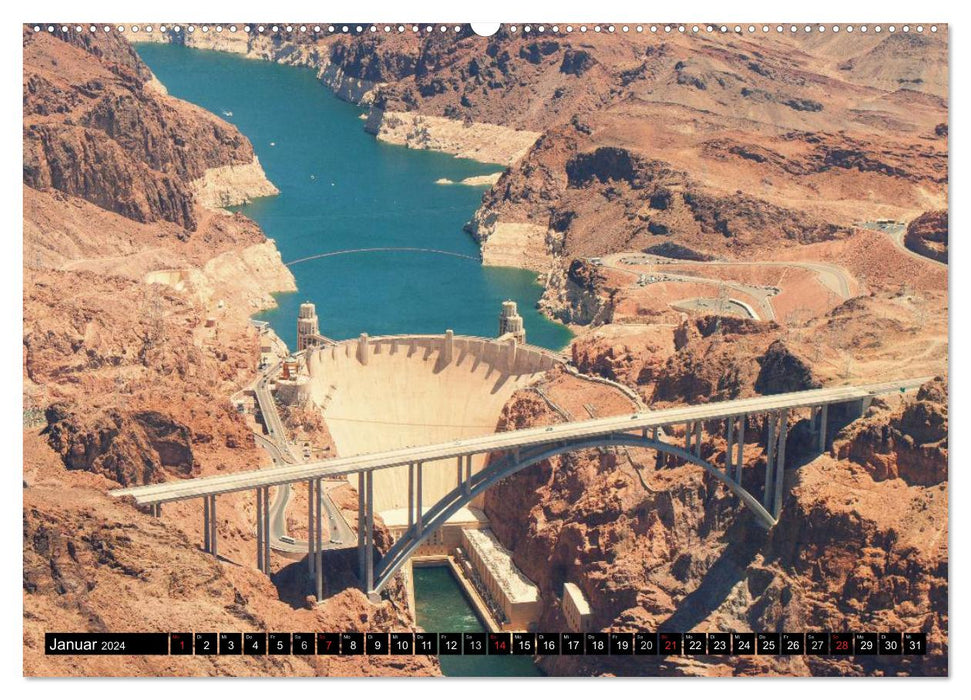Der Hoover Staudamm (CALVENDO Premium Wandkalender 2024)