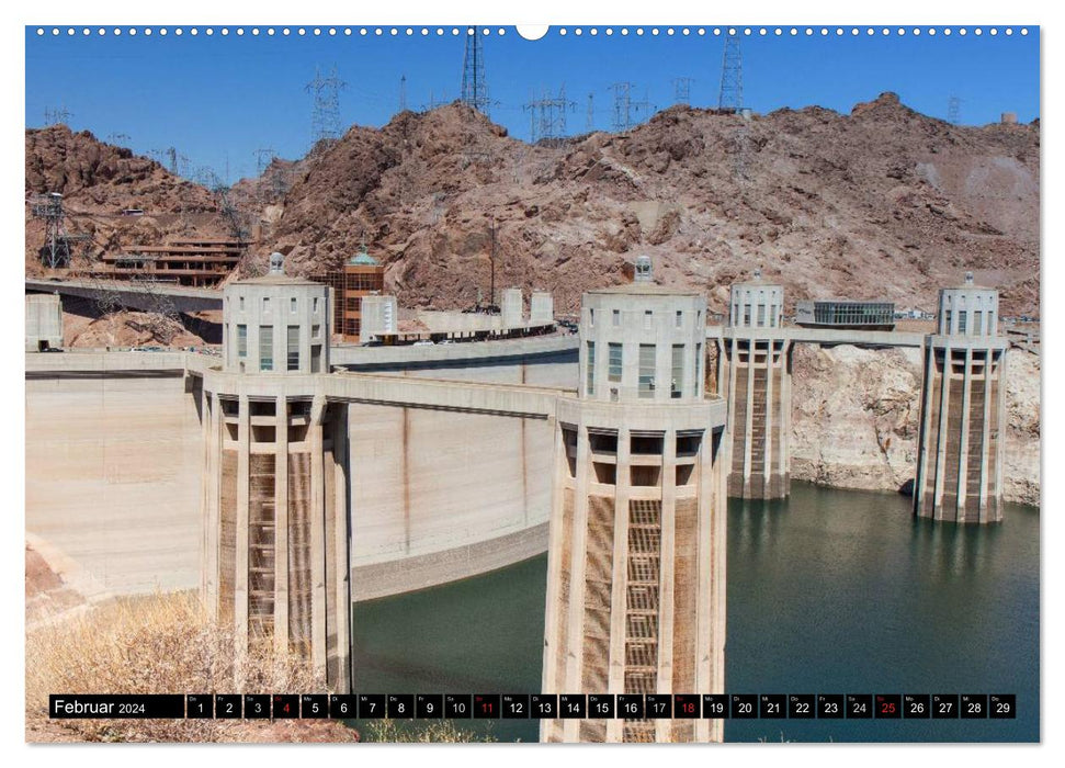 Le barrage Hoover (Calvendo Premium Wall Calendar 2024) 