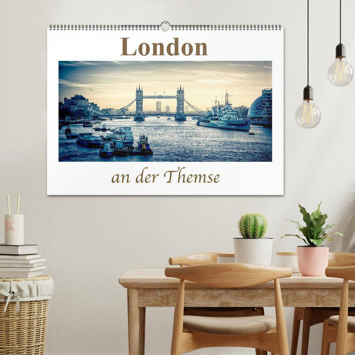 London an der Themse (CALVENDO Wandkalender 2024)