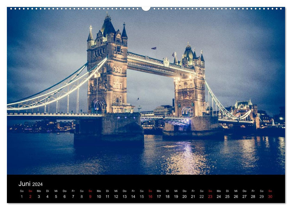 London an der Themse (CALVENDO Wandkalender 2024)