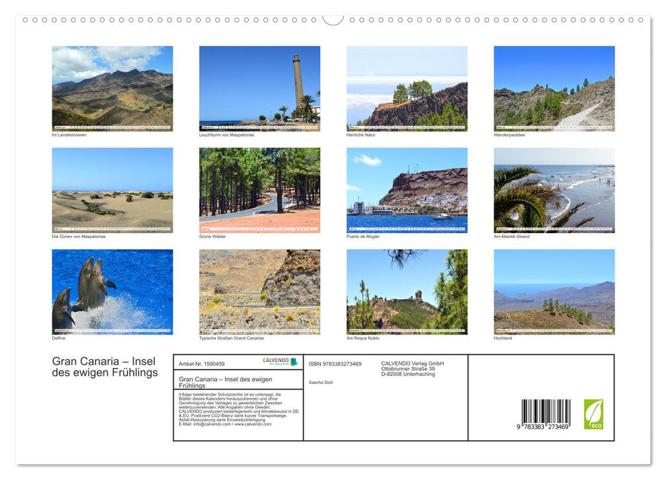 Gran Canaria – Insel des ewigen Frühlings (CALVENDO Premium Wandkalender 2024)