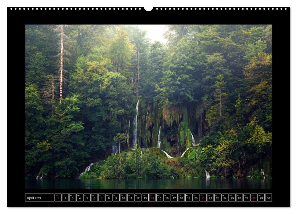 Plitvicer Seen - Europas erster Nationalpark (CALVENDO Wandkalender 2024)