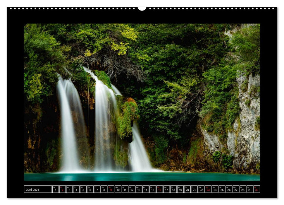 Plitvicer Seen - Europas erster Nationalpark (CALVENDO Wandkalender 2024)