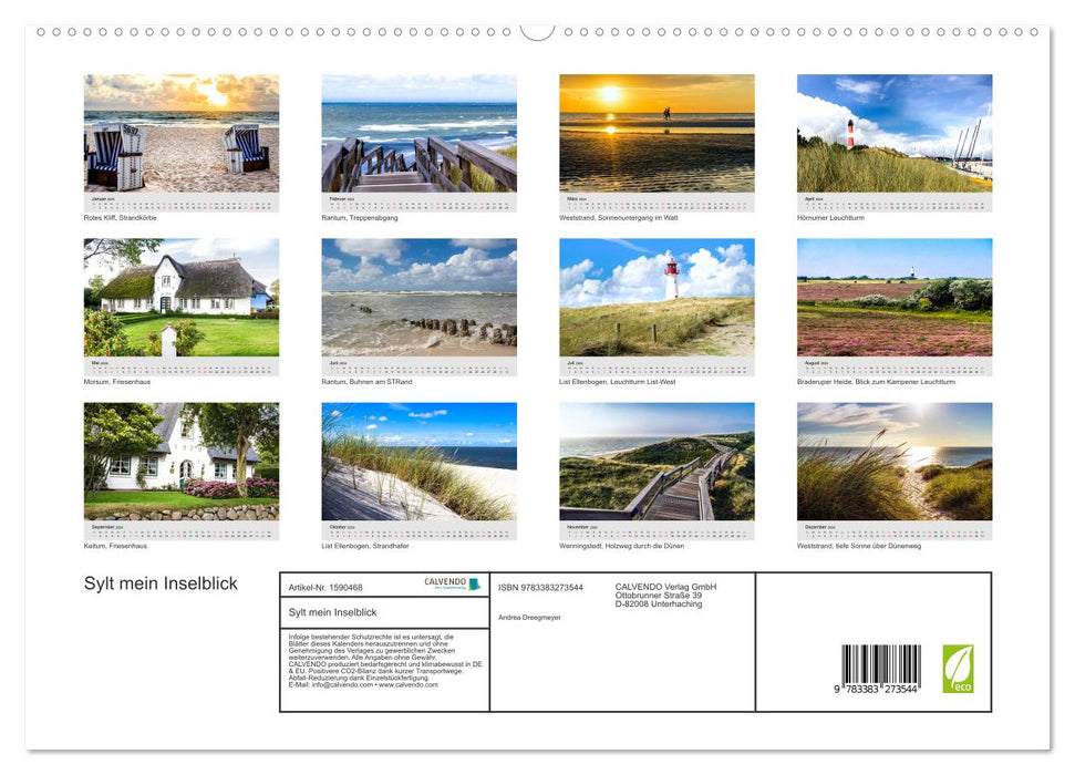 Sylt mein Inselblick (CALVENDO Premium Wandkalender 2024)