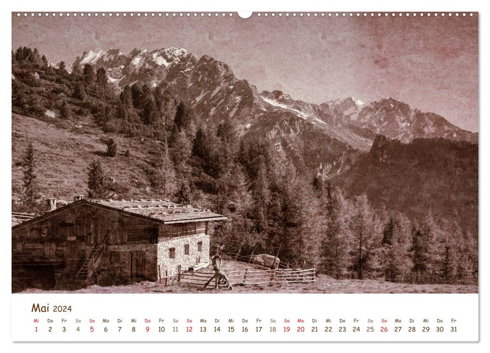 Tyrol du Sud - Hier (calendrier mural CALVENDO 2024) 