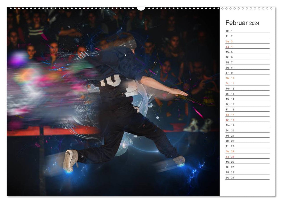 Break Dance B-boys & B-girls (CALVENDO Premium Wandkalender 2024)