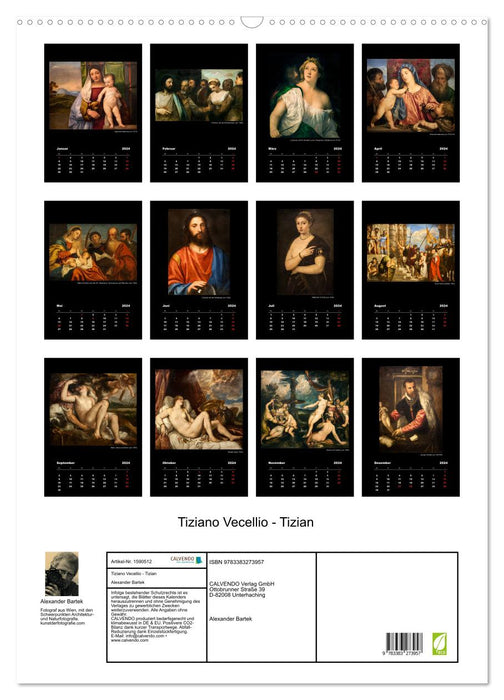Tiziano Vecellio - Titian (CALVENDO wall calendar 2024) 