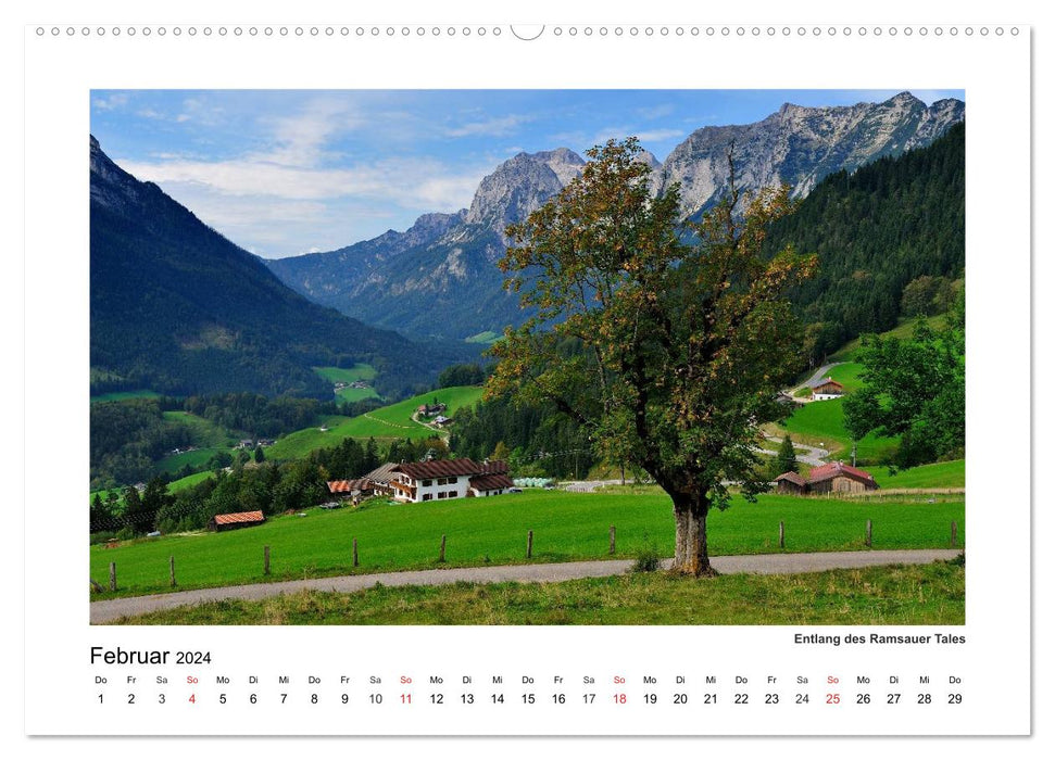 Willkommen im Bergsteigerdorf Ramsau (CALVENDO Premium Wandkalender 2024)
