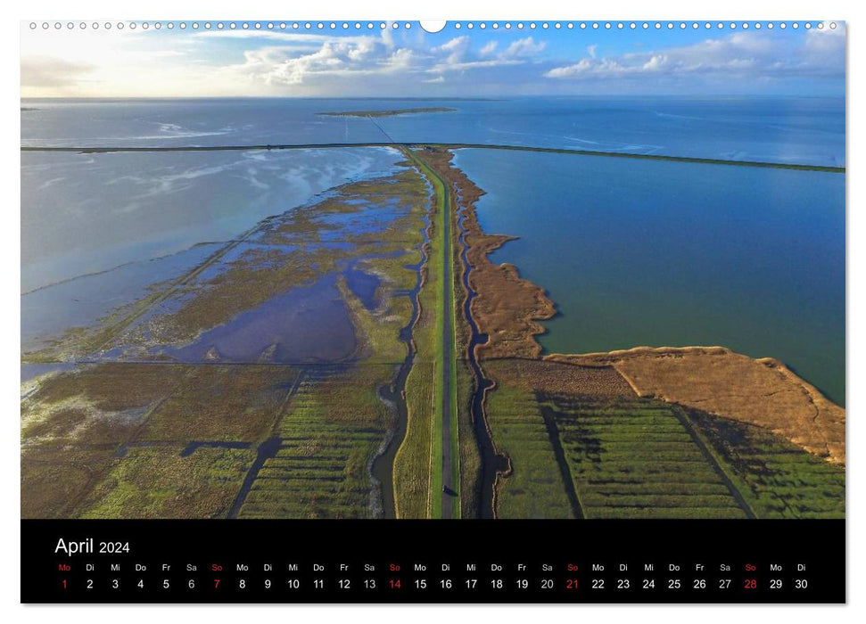 Luftaufnahmen - Faszinierendes Nordfriesland (CALVENDO Premium Wandkalender 2024)