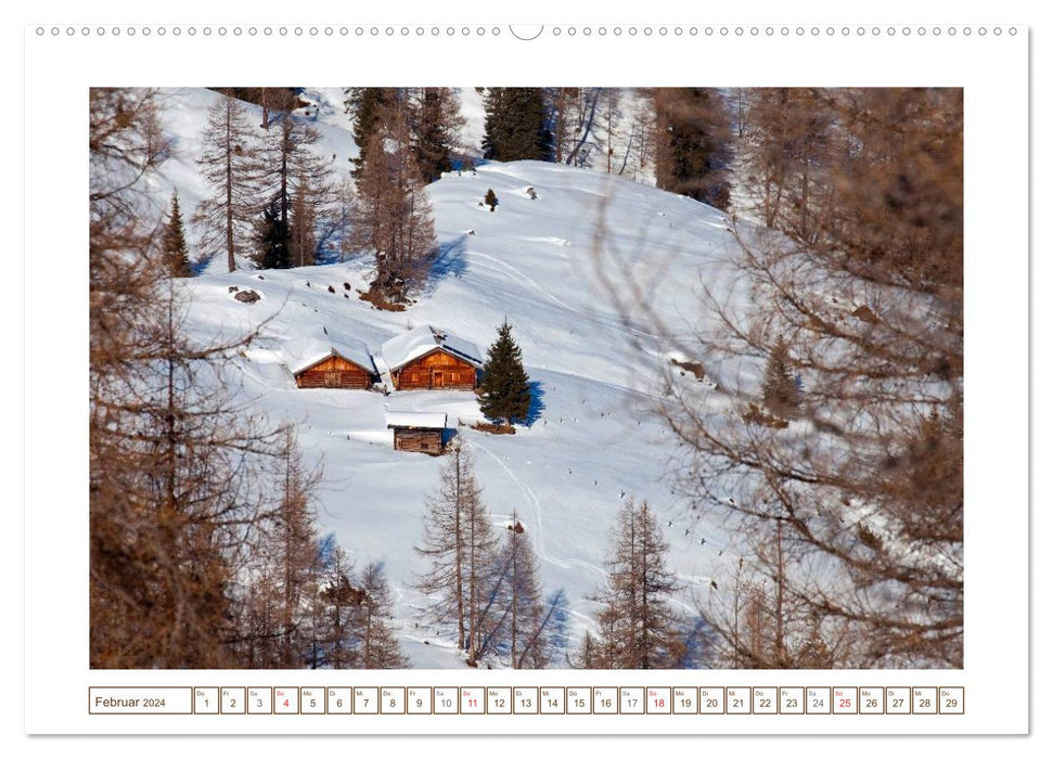 Idyllic alpine huts (CALVENDO wall calendar 2024) 