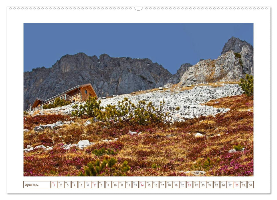 Refuges alpins idylliques (calendrier mural CALVENDO 2024) 