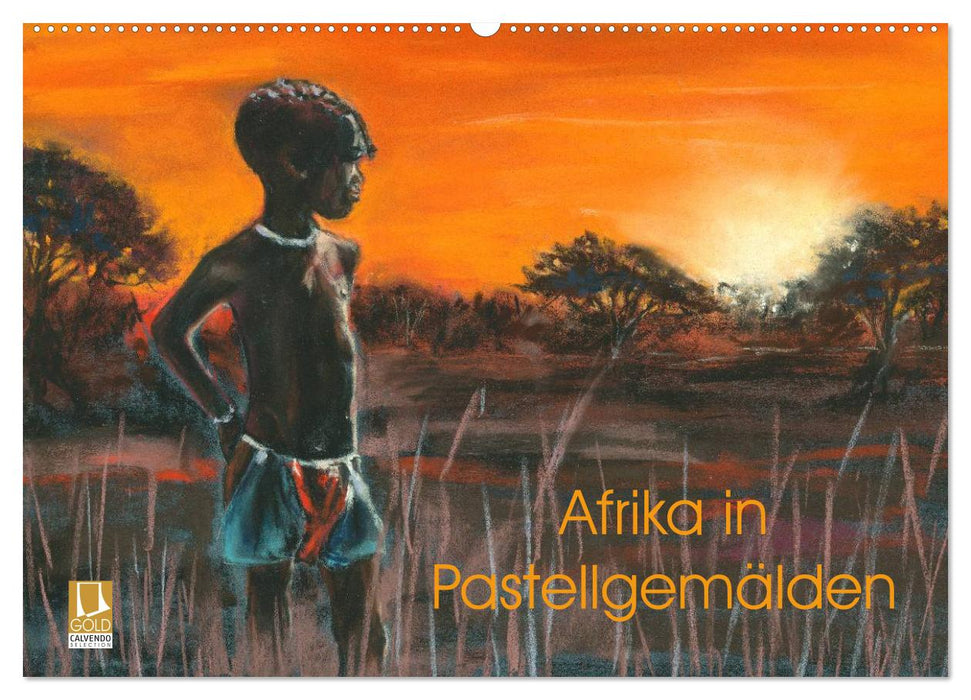 L'Afrique en peintures pastel (Calendrier mural CALVENDO 2024) 