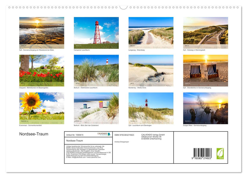 Nordsee - Traum (CALVENDO Premium Wandkalender 2024)