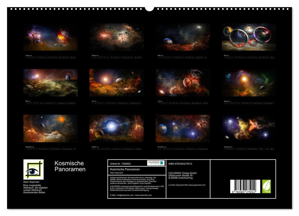 Kosmische Panoramen (CALVENDO Premium Wandkalender 2024)