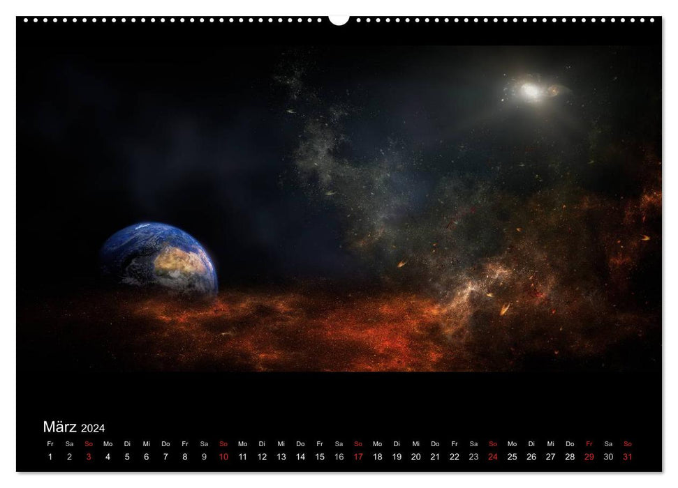 Kosmische Panoramen (CALVENDO Premium Wandkalender 2024)