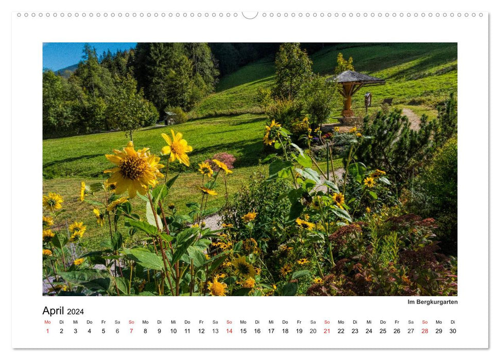 Bienvenue au village alpin de Ramsau (calendrier mural CALVENDO 2024) 