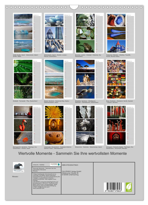 Wertvolle Momente - Sammeln Sie Ihre wertvollsten Momente (CALVENDO Wandkalender 2024)