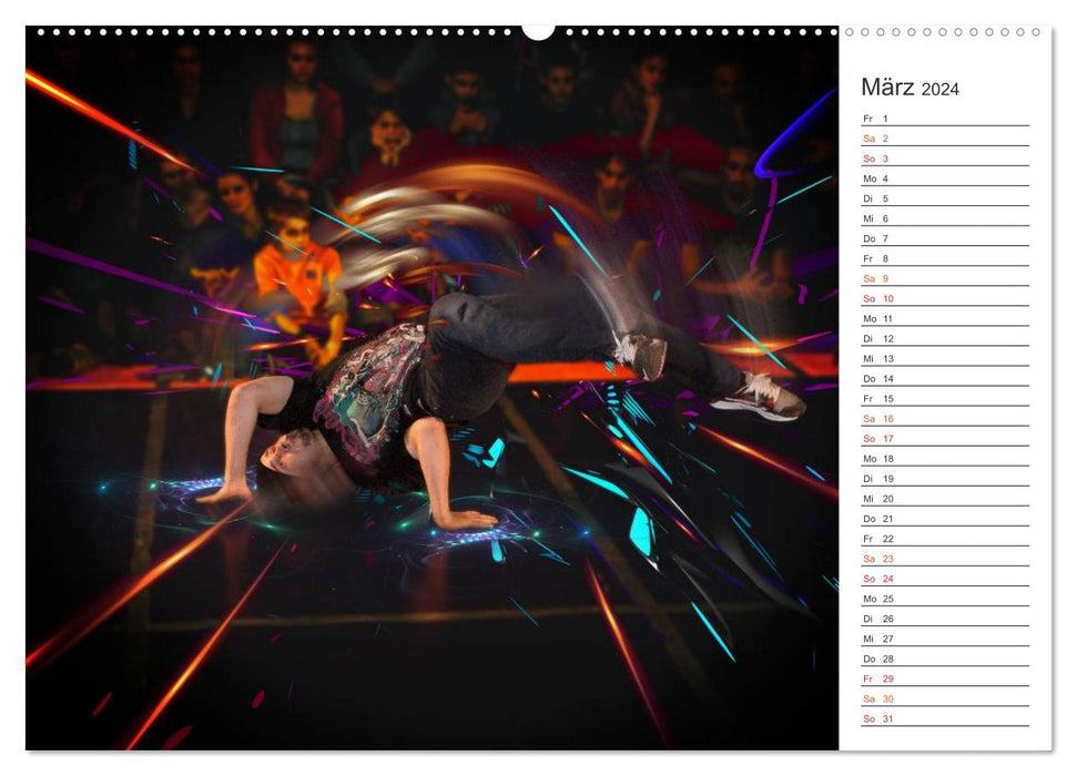 Break Dance B-boys &amp; B-girls (CALVENDO wall calendar 2024) 