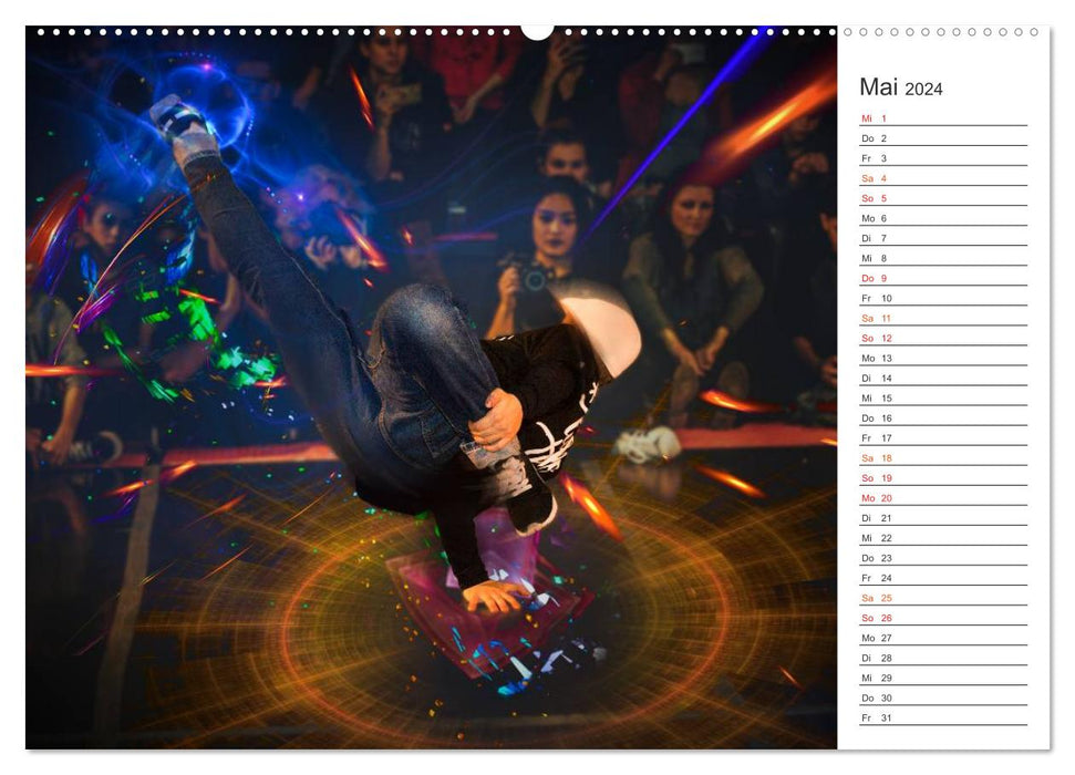 Break Dance B-boys &amp; B-girls (Calendrier mural CALVENDO 2024) 