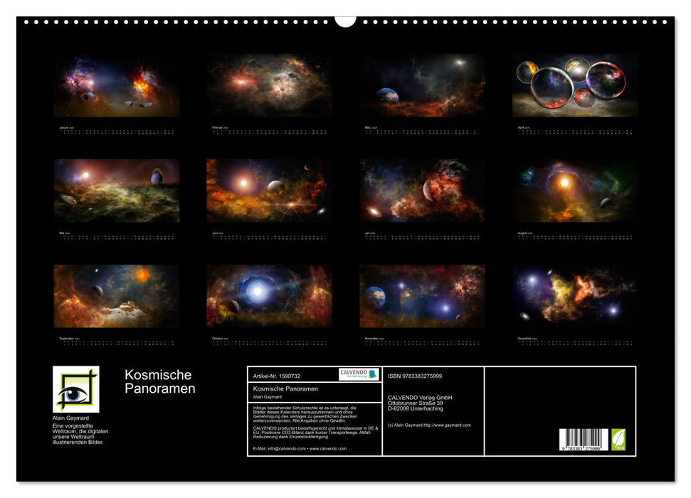 Kosmische Panoramen (CALVENDO Wandkalender 2024)