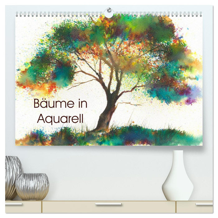 Bäume in Aquarell (CALVENDO Premium Wandkalender 2024)