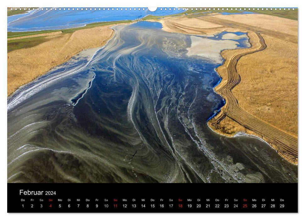 Luftaufnahmen - Faszinierendes Nordfriesland (CALVENDO Wandkalender 2024)