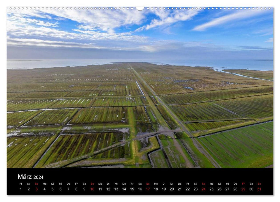 Photos aériennes - Fascinante Frise du Nord (Calendrier mural CALVENDO 2024) 